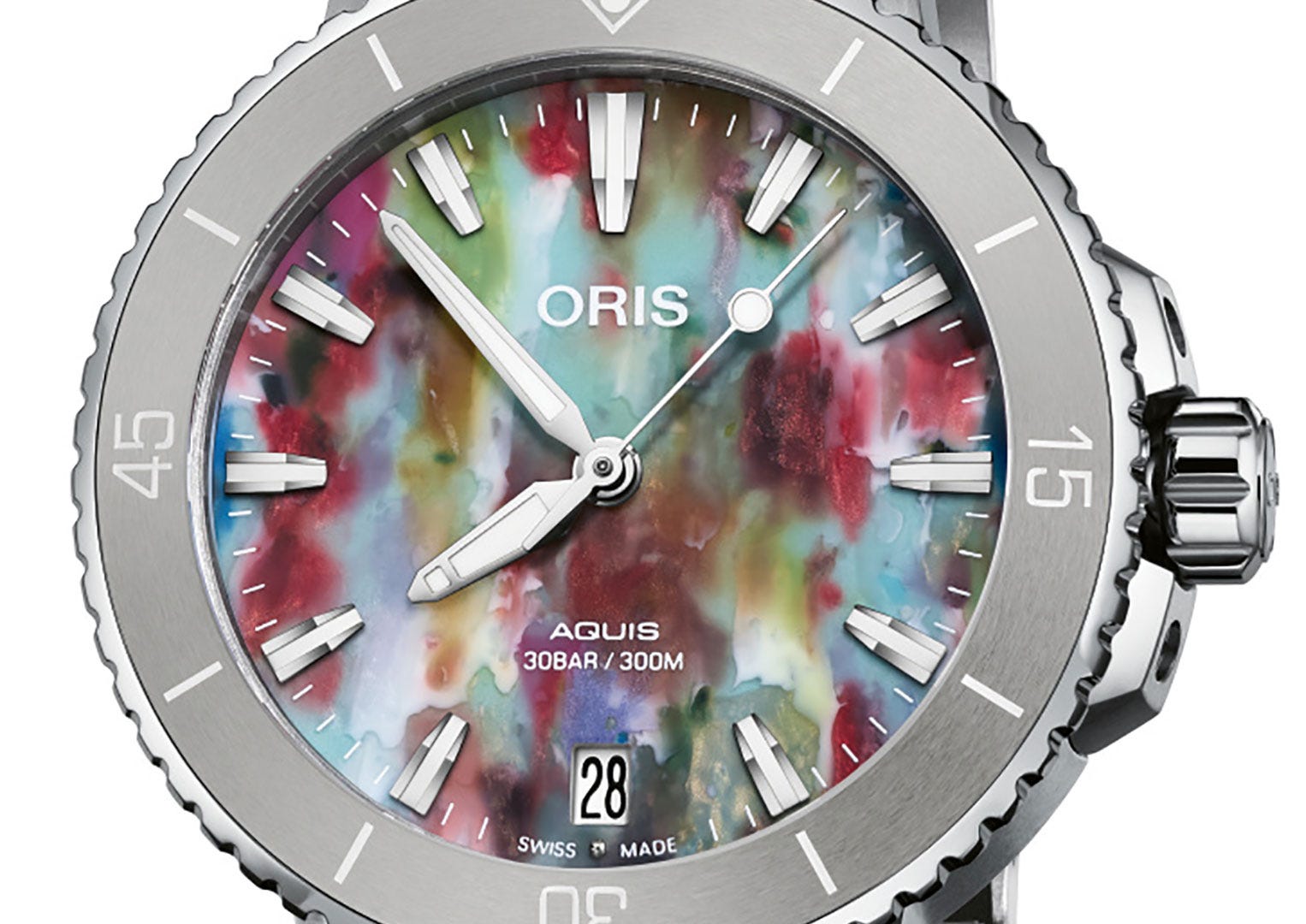 Every dial on the Oris Aquis Date Upcycle is unique
