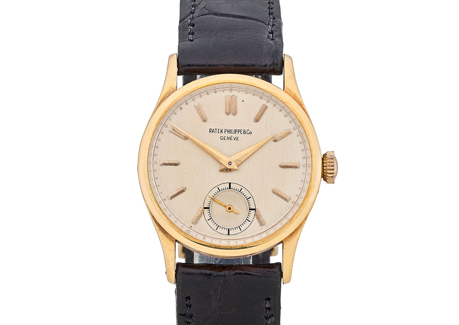This 1940s Calatrava (Ref 2418) sold at Bonhams, New York, in 2018. Image courtesy of Bonhams