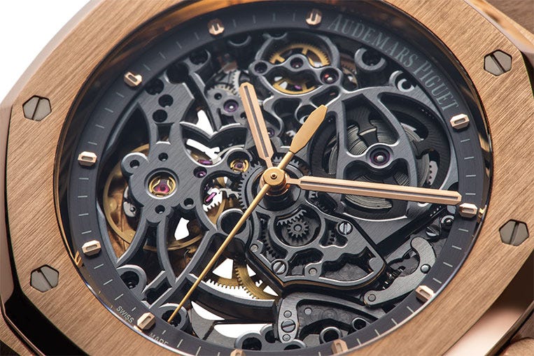 Each angle is hand filed and polished to create the skeletonised look