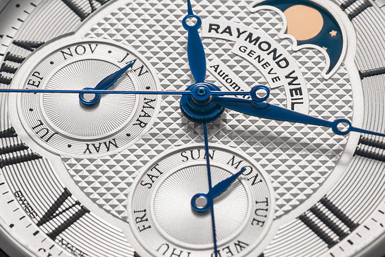 Raymond Weil Maestro Automatic Moon Phase close up